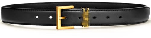 Buchstabe Y Ledergürtel Damen Schwarz,CC Herren-Gürtel,Stretchgürtel,Gold,Geschenke für Frauen und Männer,Korsett,Corset,Hochwertiger,Taillengürtel,Elastischer Ohne Schnalle Edergürtel Leder,105CM