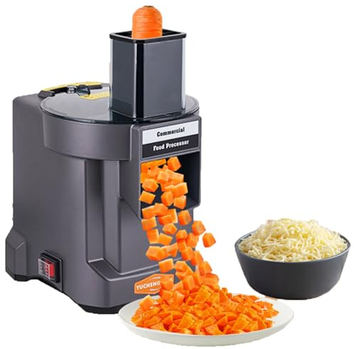 Sunseota Tritaverdure Elettrico 3 in 1 - Cubettatrice per Frutta e Verdura Professionale Multifunzionale, Robot da Cucina con Lame in Acciaio Inox per affettare, Tagliare a cubetti, tritare