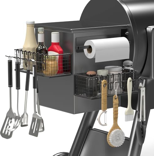 Sirozi Magnetische Aufbewahrungsbehälter und Papierhandtuchhalter für Traeger Smoker Grills, passend für Traeger Ironwood 885, Pro Series 34, Pro Series 22, Pro D2 575, Pro 780, Ironwood 650, Z-Grills