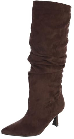 Ital Design Damen Stiefel mit Stilettoabsatz, spitze Form
