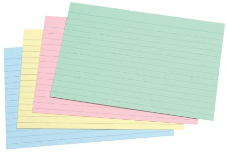 Concord 39421CC Record Card Smooth 152x102mm Assorted Ref 16199 [Pack 100]