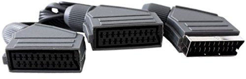 Teccus Audio-/Videoadapter, 2x Scartkupplung -> 1x Scartstecker, 0,2m