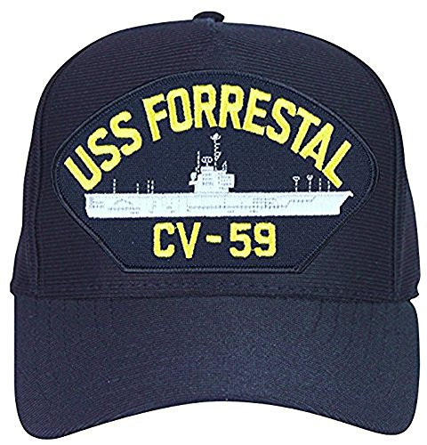 USS Forrestal CV-59 Baseball Cap Marineblau Made in USA, marineblau, Einheitsgröße