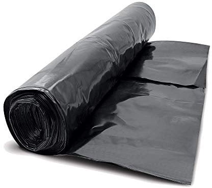 Heavy Duty Black Polythene Sheet - DPM/DPC 300 mu - 1200 Gauge - Select Size (Polythene, 8M X 4M)