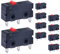 Taiss 10 pezzi micro interruttori di finecorsa 250V 5A 3 Pin 1NO 1NC,Mini Finecorsa SPDT,Rosso Ciliegia Arcade Attuatore a Pulsante per macchina utensile KW11-3Z-01