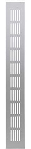 Saim Metal Air Vent Grille for Wardrobe Shoes Cabinet Sink Kitchen Stove Cabinet Showcase Computer Cabinet Bathroom Door Aluminum Alloy Small Rectangle Ventilation 50mmx400mm 1Pcs