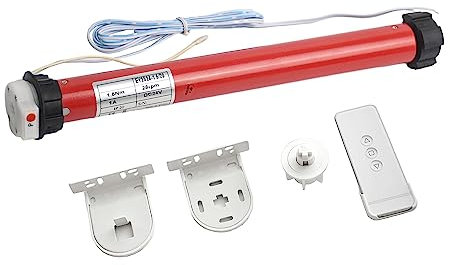 DIY 24V Electric Roller Blinds/Shades Radio DC Tubular Motor Kit, Smart Blinds with Remote Control Compatible 1½ (38mm) Extruded Aluminum