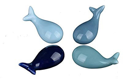 4 pcs Color Whale Set Ceramic Chopsticks Rest Spoon Fork Knife Holder Rack
