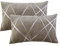 GIGIZAZA Braun Kissenbezug Samt Kissenhülle 30x50cm Deko Kissenbezüge Dekokissen Fall für Sofa Schlafzimmer Wohnzimmer 2er Set