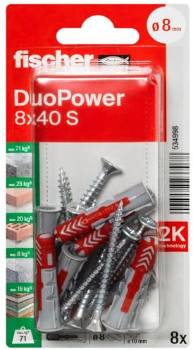 Fischer 534998 Blister Duopower 8 x 40 S K