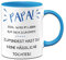 Tasse mit Spruch Papa Egal was im Leben auf Dich zukommt zumindest hast Du Keine hässliche Tochter - Geschenk Vatertag (Blau, Tochter)