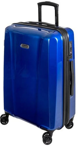 Bowatex Blaue Koffer 65 cm, mittelgroßer Hartschalenkoffer Trolley Cavalet
