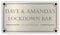 FUN - Lockdown Bar - Aluminium House Sign Personalised For You - Your Own Design - ANY TEXT, 20cm x 11cm