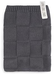 KNIT FACTORY - Ivy Premium Strick-Waschlappen - Anthrazit - 12x24 cm