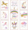 Outus 9 Stück Einhorn Poster Einhorn Zimmer Mädchen Rahmen Einhorn Poster Pferd Poster Teenager Kinder 10 Jahre JUNIQUE Drucke Wandkunst Regenbogen Einhorn Poster Aquarell für Dekorationen