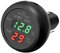 Giantdeer 3 in 1 Termometro Voltmetro Impermeabile 12V con Connessione USB, Termometro Auto per Veicoli 12V/24V