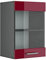 Vicco Küchenglasschrank R-Line, Rot Hochglanz, 40 cm
