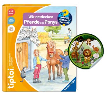 Ravensburger tiptoi Buch | Wir entdecken Pferde und Ponys + Kinder Tier-Sticker | ab 4 Jahren