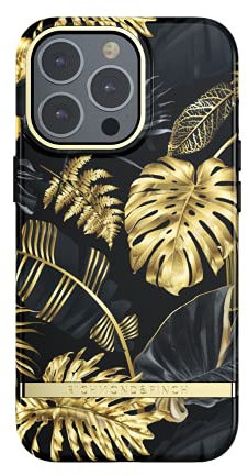 Richmond & Finch Compatible with iPhone 13 Pro Case, 6.1 Inch Golden Jungle Case, Complete Protective Mobile Phone Case navy blue