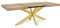 Magnetic Mobel Ausziehbar Esstisch Avia Esszimmertisch Wohnzimmertisch Küchentisch mit Tischgestell Spider (Tischgestell: Gold, Dunkle Buche)