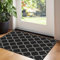 GULLAMBO Washable Door Mat Indoor 40cmx 60cm Black Non Slip indoor Mat For Floor - Front Doormats Inside Door Mat, Kitchen mats non slip waterproof washable Hallway Runner mats