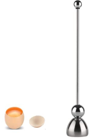 Jawbush Egg Cracker Egg Topper Cutter - Stainless Steel Egg Shell Opener, Egg Cracker Tool for Raw Eggs, Hard or Soft Boiled Eggs, Egg Shell Remover