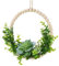 Künstliche Sukkulenten Blumenkranz Holzperlen Girlande Bauernhaus Pflanzen Deko für Outdoor, Party, Garten, Wand (Grün)