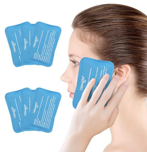 NEWGO Kühlakku Kleine Gel Kühlpads (6 Stück) Weisheitszahn Kühlkompresse, Kalt Warm Kompresse Wiederverwendbar Kühlpack für Augen, Weisheitszähne, Schönheit, Schmerzlinderung, Fieber-Blau
