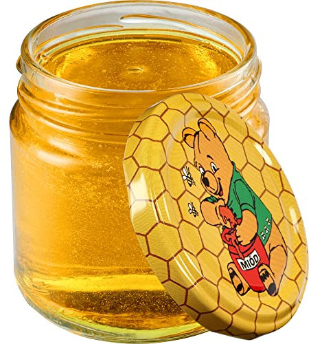 KADAX Lot de 10 petits bocaux en verre à confiture avec couvercle, fi66 mm, mini verres pour miel et épices, pots hermétiques, bocaux hermétiques, bocaux