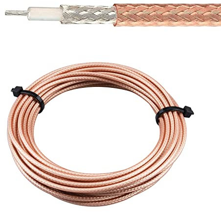 urcianow Cavo coassiale RG316/U da 4,57 m, a bassa perdita, RG316u, cavo coassiale da 50 Ohm, cavo coassiale flessibile e leggero, per video CCTV fai da te, applicazioni di sicurezza integrate
