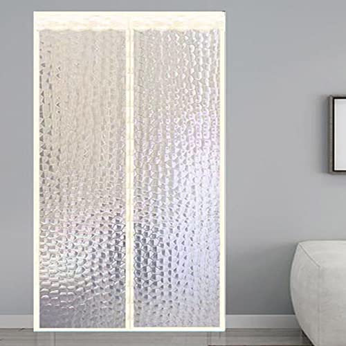 kälteschutzfolie Türvorhang Kälteschutz und Wärmeschutz im Winter Wärmeschutzvorhang Magnetisch Isoliert Türvorhang Winddicht Wärmeschutz (80x210cm)