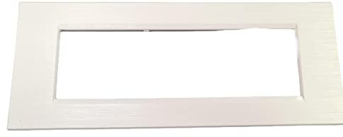 Placche compatibili con Bticino Living light Living Iinternational Modello Quadrata in tecnopolimero spazzolato placca 3 4 7 moduli posti per supporti LN4703 e N4703 (7 moduli, bianco)