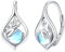 Mondstein Ohrringe 925 Sterling Silber Ranke Leverback Ohrringe für Frauen Mondstein Creolen Schmuck für Frauen