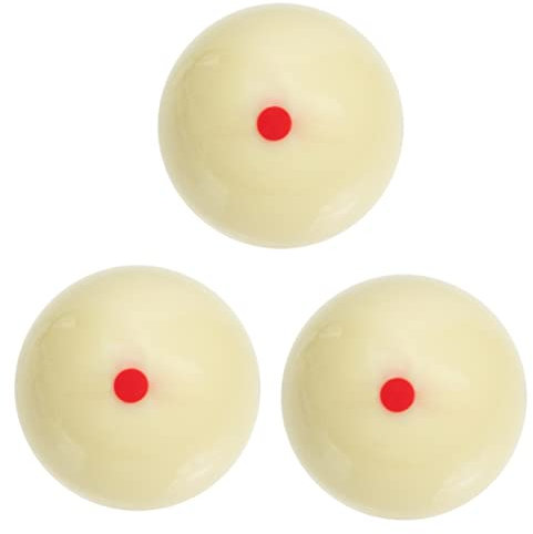 Garneck 3st Billard Weiße Kugel Cue-bälle Weißer Spielball Cue-Trainer Spielball Mit Rotem Punkt Snooker Weiße Kugel Übungszeichen Snooker-Training Q Austauschbar Harz Vereinigte Staaten
