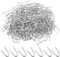 SINJEUN 1000 chiodi a forma di U, 24 × 14,4 × 2,3 mm, in filo di acciaio zincato, resistenti per reti metalliche interne ed esterne e recinzioni tessute