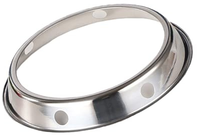 IEUYO Universal Wok Ring Stand - Sturdy Stainless Steel Support for Woks, Fits Most Home Kitchens & Restaurants, Top Diameter: 7.7 in/Bottom Diameter: 9.8 in 1-Pack