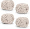 Uiopa Dicke Wolle 4 x 100g(ca. 180m), Flauschige Wolle Dickes Garn zum Stricken & Häkeln, Handstrickgarn Weiche Wolle für Decken, Pullover, Schals, Mützen, Bastelarbeiten