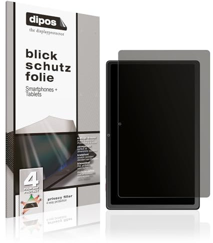 dipos I Blickschutzfolie kompatibel mit Telekom T Tablet Display-Schutzfolie matt mit 4-Wege Sichtschutz-Effekt