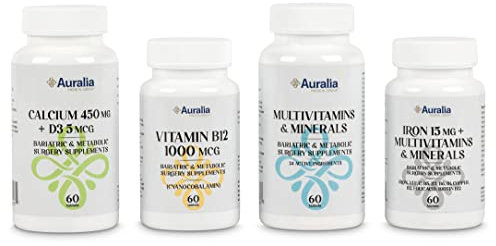 Bariatric Multivitamin Iron Calcium B12 & Minerals 1 PER Day for Gastric Sleeve Bypass Surgery Supplements 60 Tablets Each (2-Month Supply)
