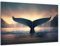 DARO Design - Wand-Bild 6mm HDF 70x50 cm Unterwasser Wal-Flosse Querformat - Wand-Deko Bilder Wohnzimmer