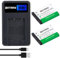 Batmax Lot de 2 batteries EN-EL19 NP-BJ1 + chargeur rapide LCD pour Nikon Coolpix A100, A300, S33, S100, S2600, S2700, S2750, S2800, S3100, S3300, S3400, S4100, S6700, S68000 , caméras S6900 et NP-BJ1