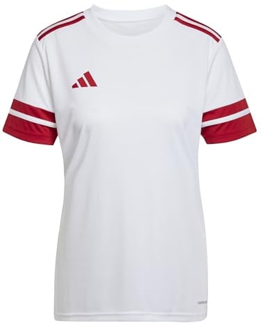 adidas Damen Squadra25 Jersey Short Sleeve Shirt, White/Team Power red 2, XXS
