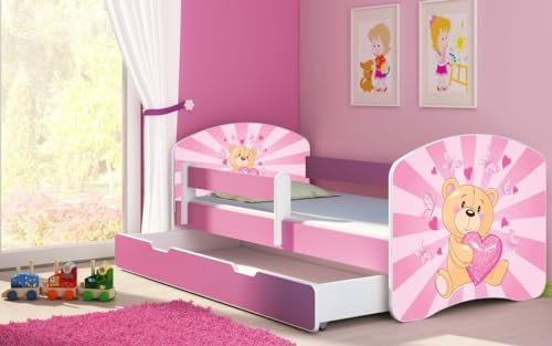 Luxusbetten24 Kinderbett Dream mit verschiedenen Motiven 140x70 Teddy