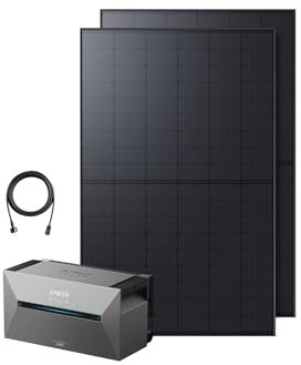 Anker SOLIX kit Solaire avec Batterie (870 W | 1 600 Wh), Solarbank 2 E1600 Pro (1 600 Wh), 2 RS40T (435 W), 4 MPPT, CA 1 000 W, Plug&Play