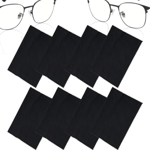 JEYORZY Lingettes Microfibre, 8 pièces Chiffons Microfibre de Nettoyage, Objectifs chiffon de nettoyage, Chiffons de Nettoyages en Micro-Fibre pour Nettoyer Lunettes, Caméras, Tablettes, Téléviseur
