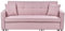 Beliani Schlafsofa Sofa mit Schlaffunktion Gästebett Polstersofa Pastell rosa Glomma