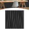 Suusolny 3D Wandpaneele Hochsteifes PVC Dekoren Deckenpaneele Wandverkleidung Wanddeko Wasserfest Paneele Wand 3m², 12 Stück - Fließend Schwarz