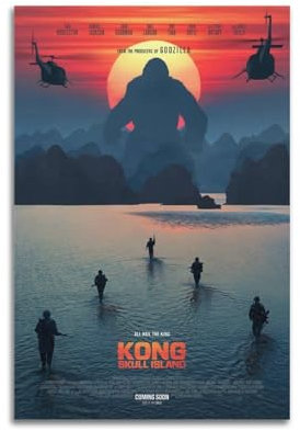 AKRHARWB King Kong Poster, Wandkunst, Vintage, elegantes Poster, dekoratives Gemälde für Wohnzimmer, Schlafzimmer, ästhetisches Poster, 30 x 45 cm, ungerahmter Stil