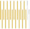 morneve Lot de 16 petites pailles à cocktail courtes réutilisables en acier inoxydable de 15,2 cm pour cocktails, accessoires de fête, lunettes, bocaux, café, jus, thé, mojito avec brosse, doré