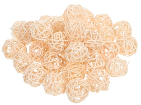 Vaguelly 30stücke Teiliges Rattan-dekorationsset Handgefertigt Natürliche Aromatherapie Kugeln Für Party Wohnaccessoires Raumduft Vasenfüller Und Hängedeko Zuhause